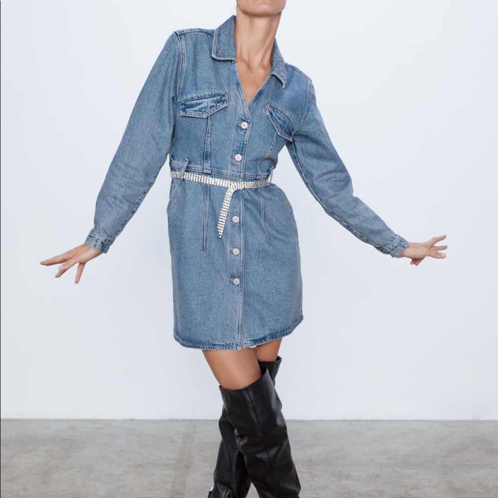 Zara denim dress size S